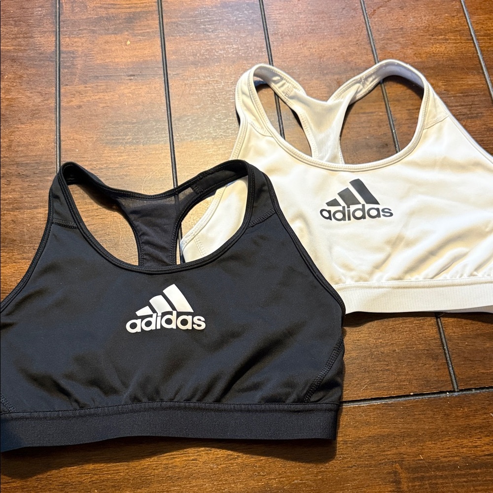 Adidas Black and White Sports Bras